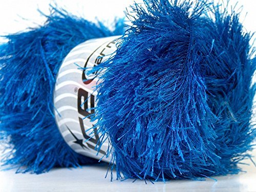 100 Gram Royal Blue Eyelash Yarn Ice Fun Fur 164 Yards