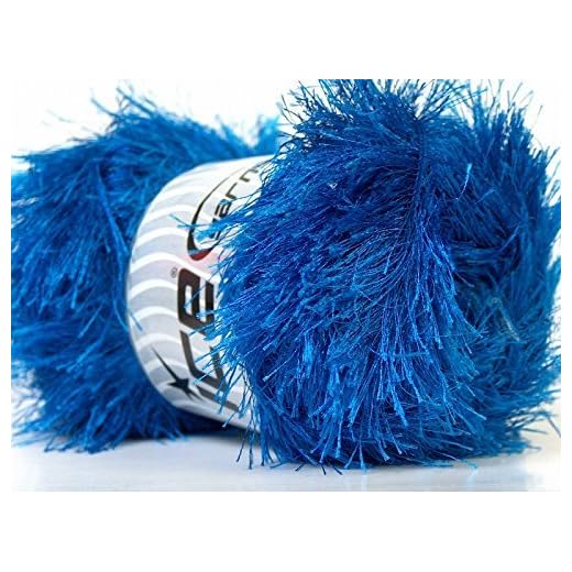 100 Gram Royal Blue Eyelash Yarn Ice Fun Fur 164 Yards