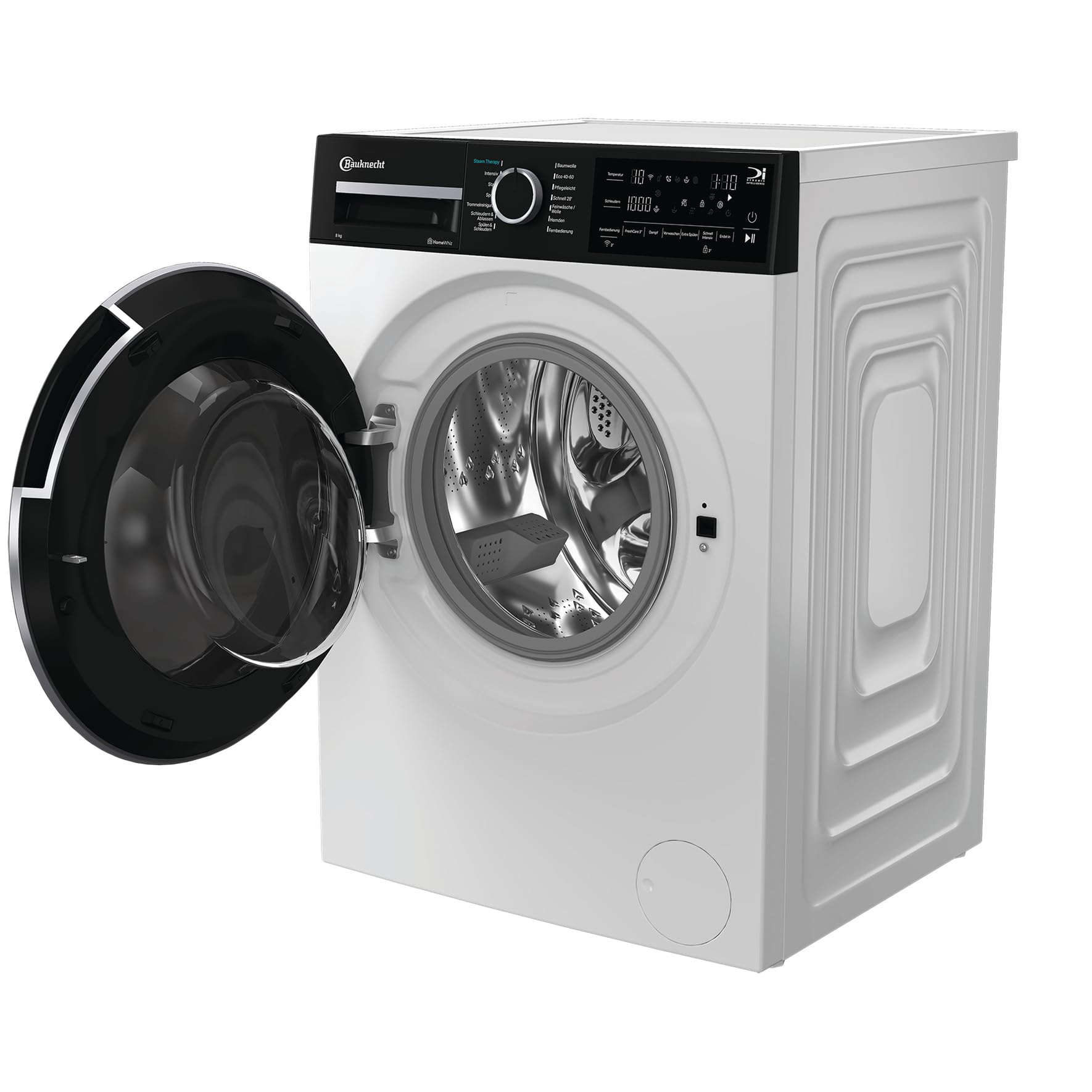 Bauknecht B WM 8A6 BC S – 8-kg-Waschmaschine mit Steam-Technologie, Adaptive Wash & HomeWhiz, Energieklasse A