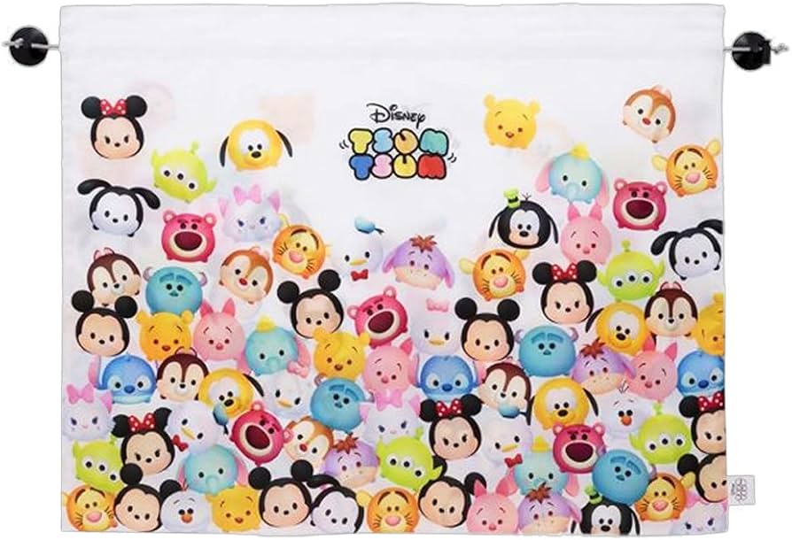 車用 ディズニー おてがるカーテン ツムツム UVカット disney