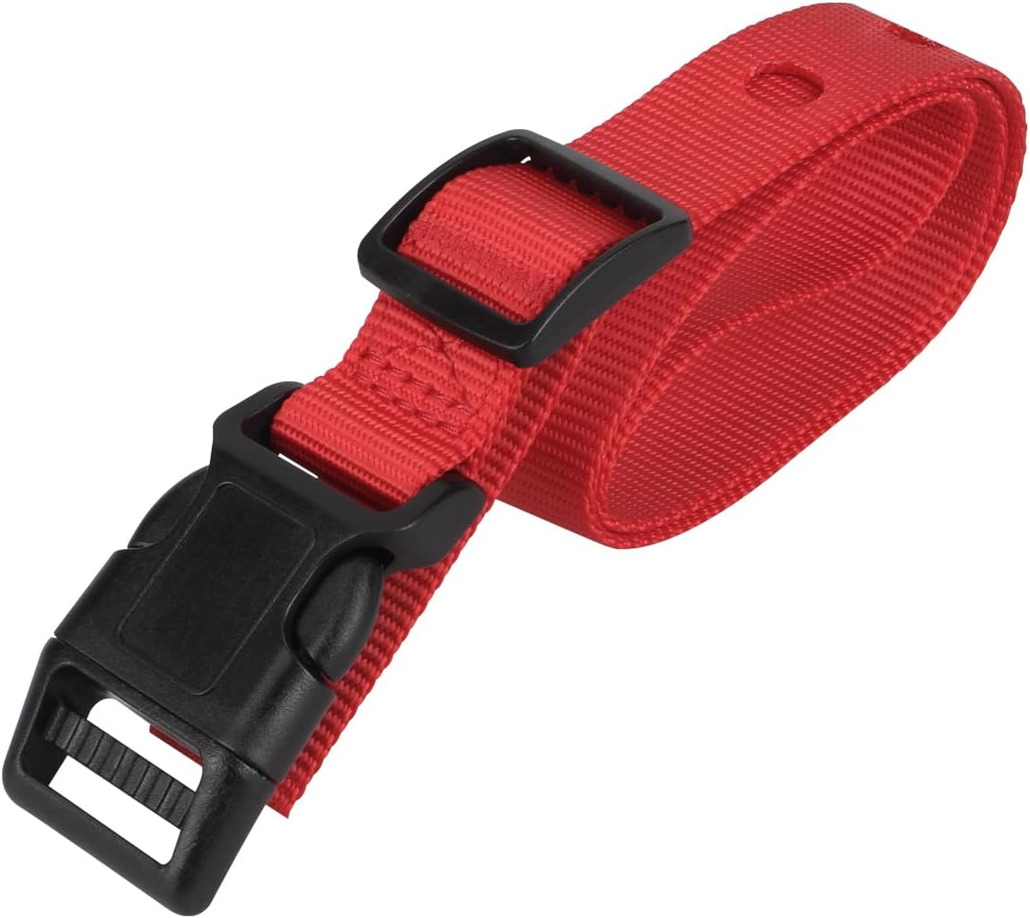 1" Red Replacement Collar Strap with 2 Holes Fits for PetSafe Receiver