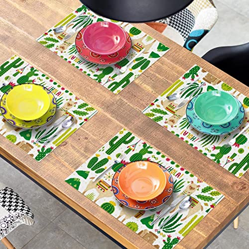 Set de table alpaga cactus pour une décoration de table de cuisine - 8