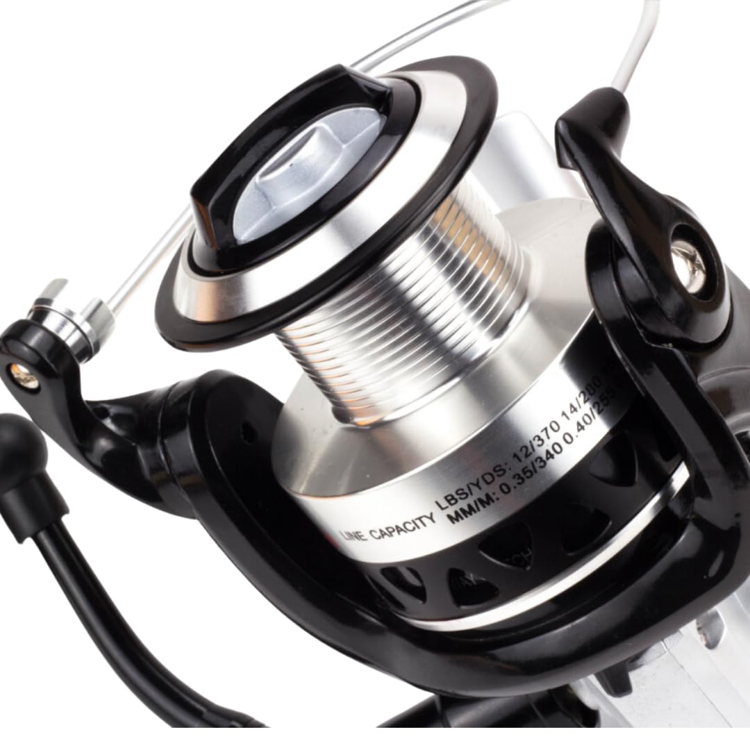 Carrete de Pesca Thor 7000 Pro - Surfcasting, Pesca de Fondo, 2 Bobinas, 14Kg Freno, 6 Rodamientos, Carrete Mar y Agua Salada