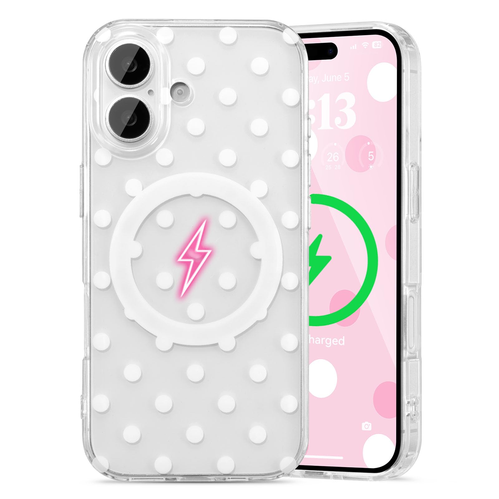 Amazon.co.jp: UEEBAI 対応 iPhone 17 用の ケース TPU ドット柄