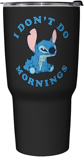 Miniatura 3 de Disney Stitch Mornings - Taza de viaje de acero inoxidable de 27 onzas