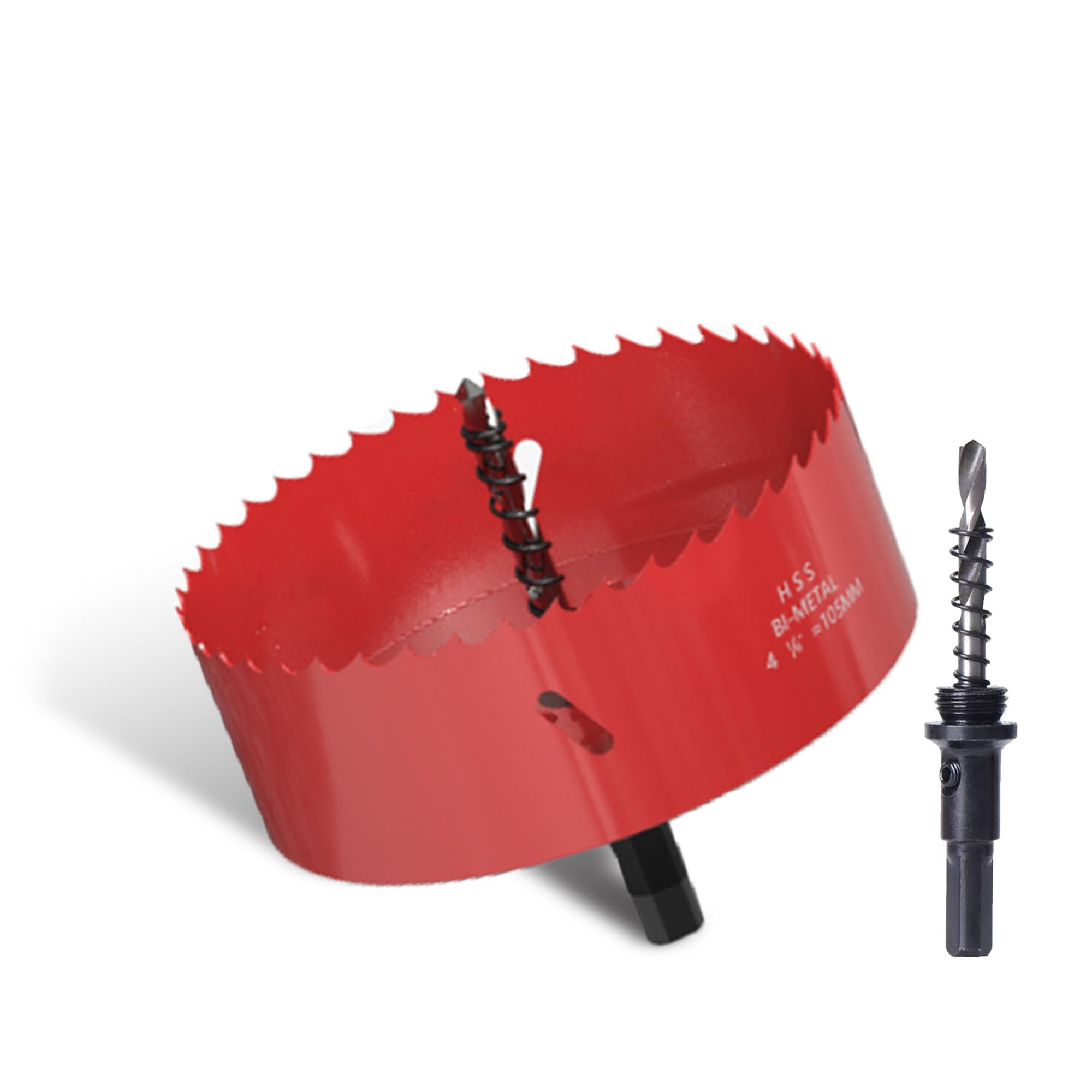 105mm Hole Saw, Bi-Metal Hole Saws Cutter, HSS Drill Bit with Arbor for Wood, Plastic, Drywall, Ceiling Lights & Soft Metal, Smooth Fast Cutting