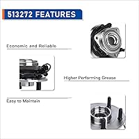 Vista 5 de Parod Par 513272 Juego de buje y rodamiento de rueda delantera Compatible con Jeep Wrangler 2007-2010 de 5 pernos con ABS