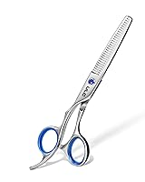 Vista 14 de Tijeras de adelgazamiento de cabello ULG, tijeras de corte de dientes profesionales para barbero, tijeras de peluquería texturizantes de salón, hoja