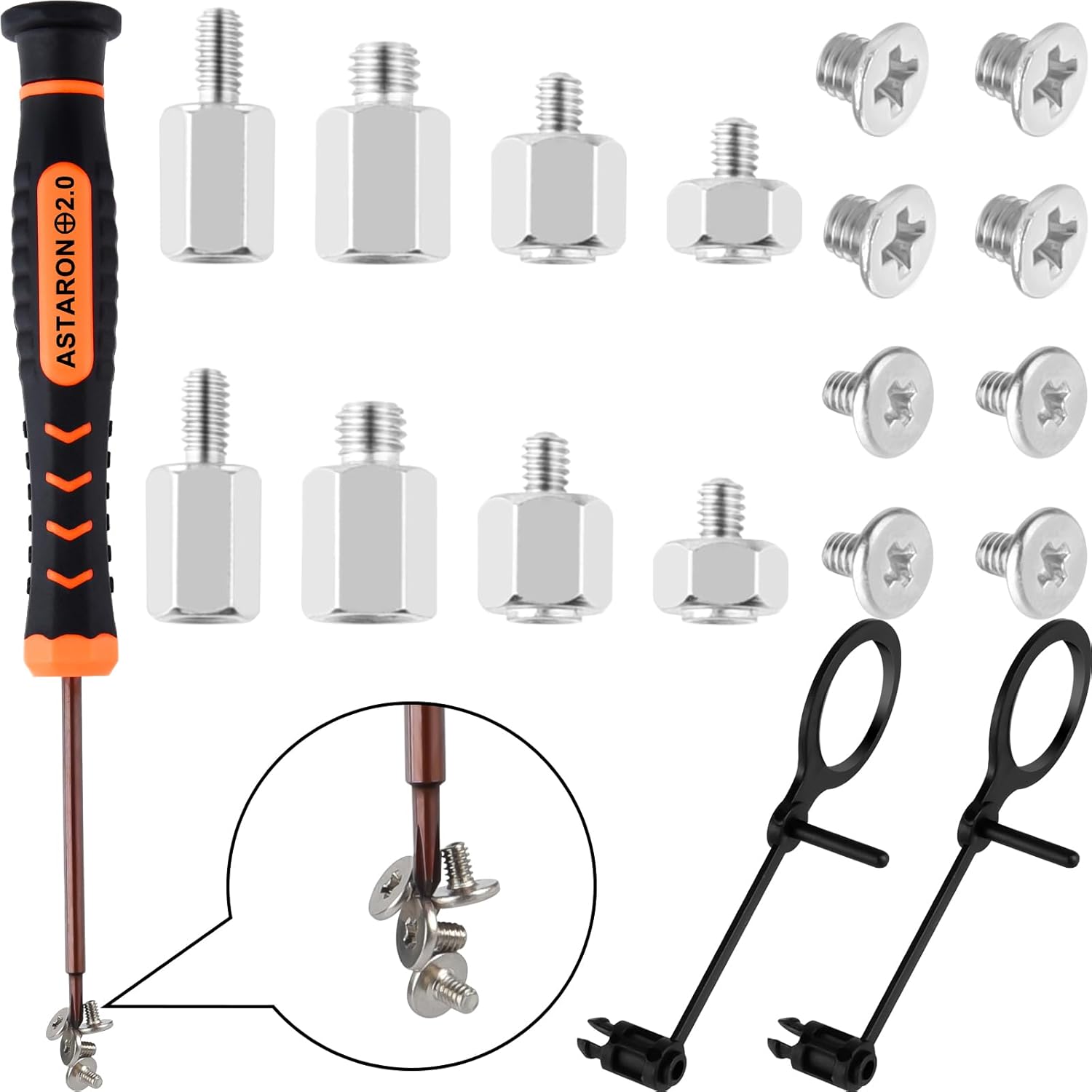ASTARON M.2 SSD Screws Kit, PCIe NVMe M.2 SSD Mounting Screw Kit for Asus, Gigabyte, ASRock, or MSI motherboards ASTARON M.2 SSD Screws Kit, PCIe NVMe M.2 SSD Mounting Screw Kit for Asus, Gigabyte, ASRock, or MSI motherboards