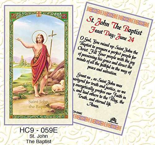 St. John the Baptist Laminated Prayer Cards - Pack of 25 - HC9-059E