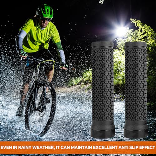 Image of Proberos Bike Handle Grips, 5 inches Anti-Slip Textured Rubber Handle Grips Bicycle Grips Bike Grips Replacements, Easy to Use, Pack of 2