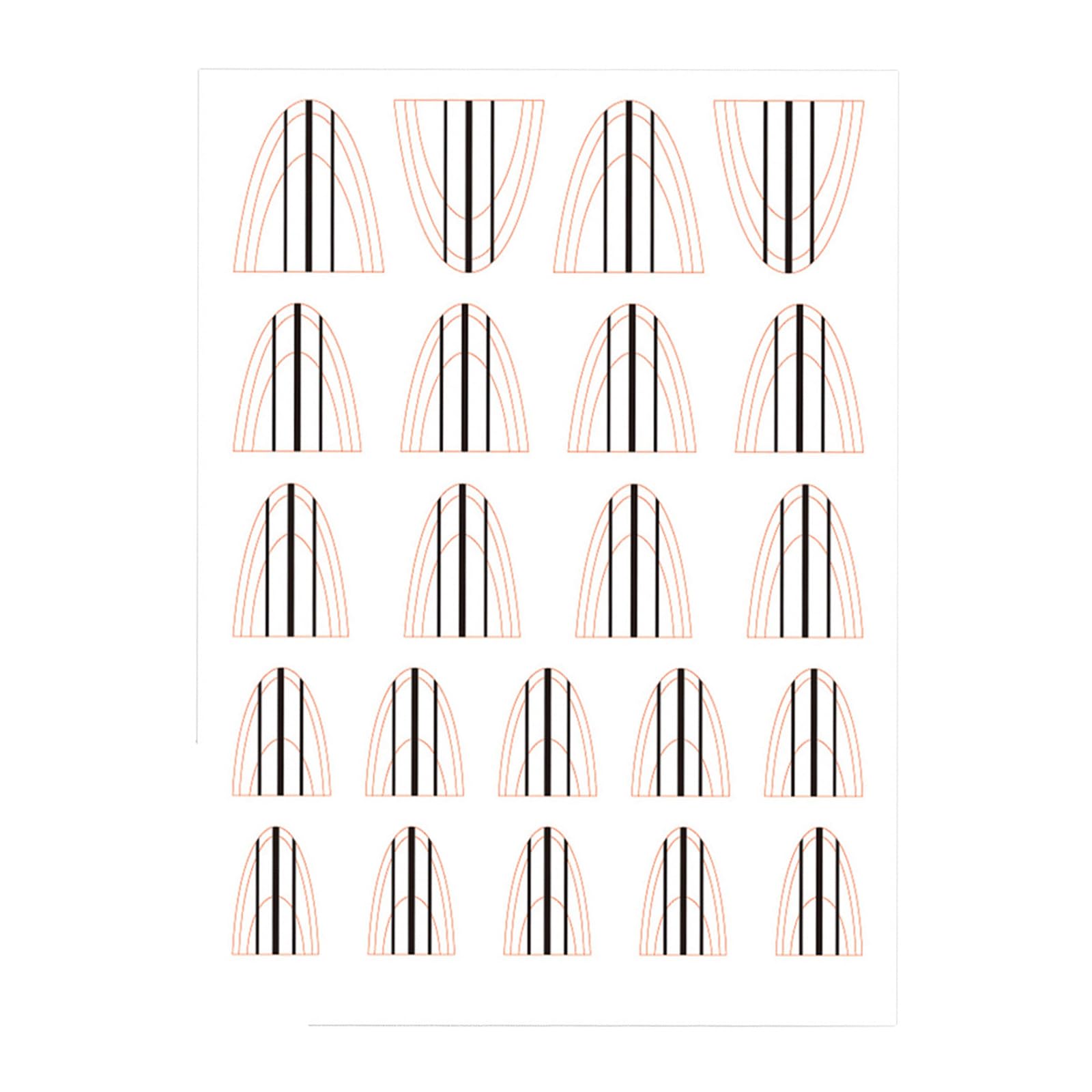 French Tips Nails Art Stickers Adhesive Decals Plaids Lines Sticker Manicure Accessories for Decors Art Decorations Supplies