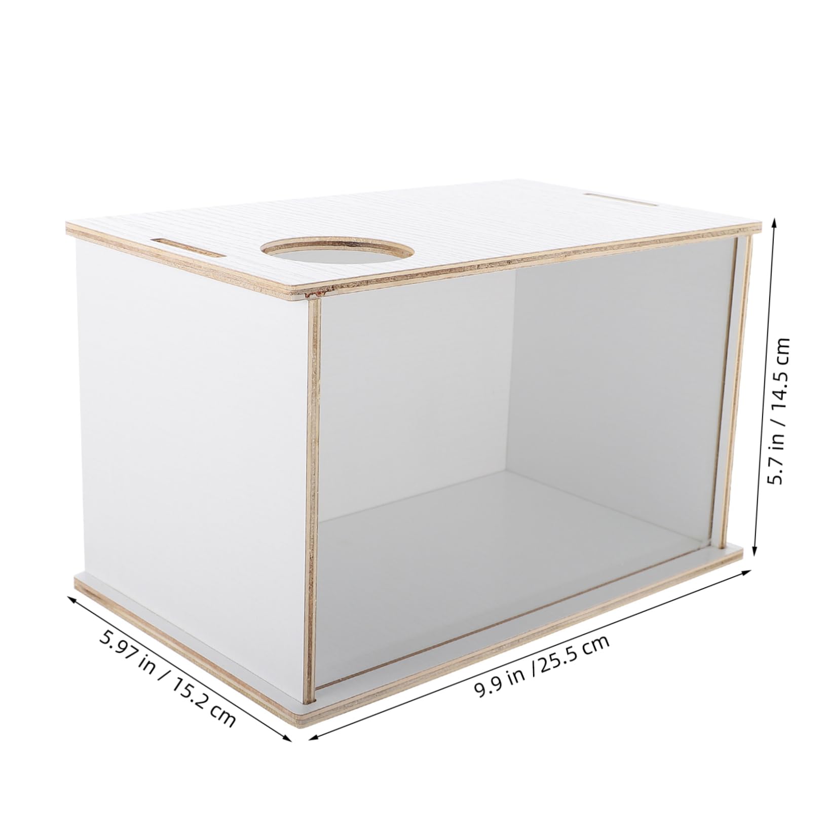 Transparentes Sandbad Für Hamster Und Kleintiere Quadratische Acrylbadewanne Mit Holzdeckel 25,2x15,2x14,5cm Zur Einfachen Reinigung Und Beobachtung