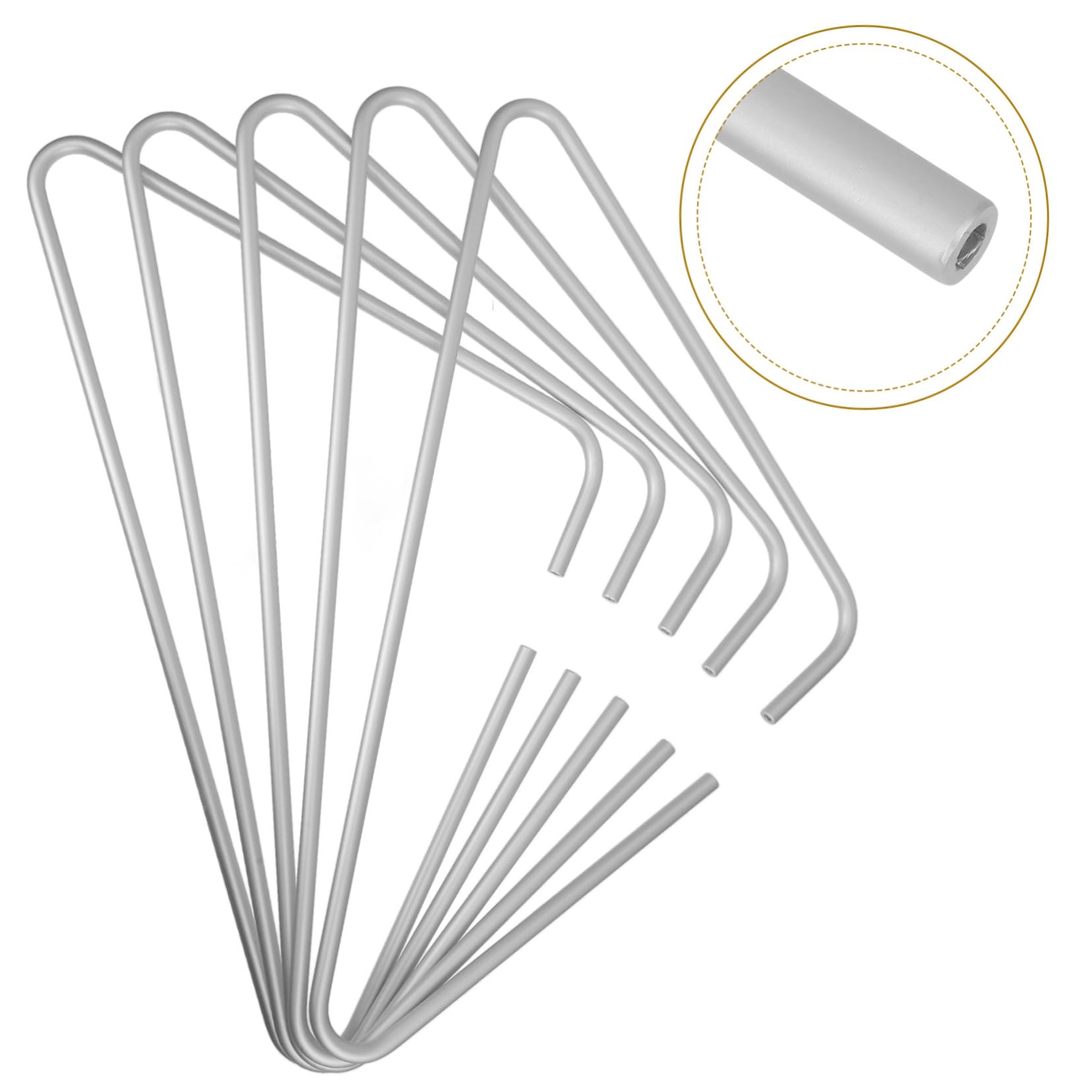 CHILDWEET Set 5 Grucce Appendiabiti Solidali in Lega di Alluminio Argento, Design Aperto Salvaspazio, per Maglioni e Completi, Antiscivolo e Resistenti