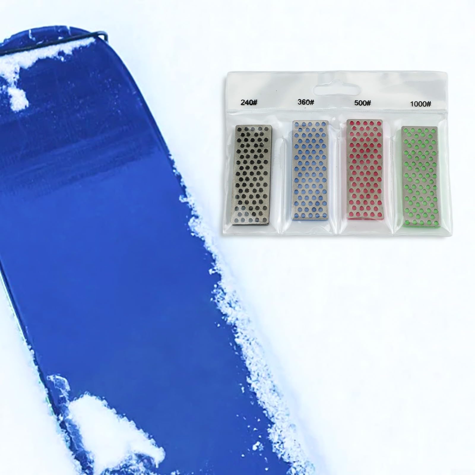 Diamond Hand Polishing Pads 4-Pack Snowboard Edge Tuner Ski Edge Sharpener