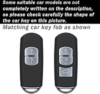 Vista 2 de Funda para llave Mazda CX3 CX5 CX7 Llavero Llavero Shell Holder Fibra Carbono ABS Accesorios 2/3 Botones
