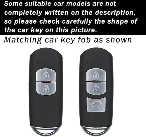 Miniatura 2 de Funda para llave Mazda CX3 CX5 CX7 Llavero Llavero Shell Holder Fibra Carbono ABS Accesorios 23 Botones