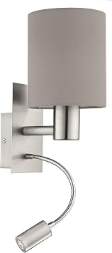 Eglo Pasteri 2-Bulb LED Fabric Wall Lamp