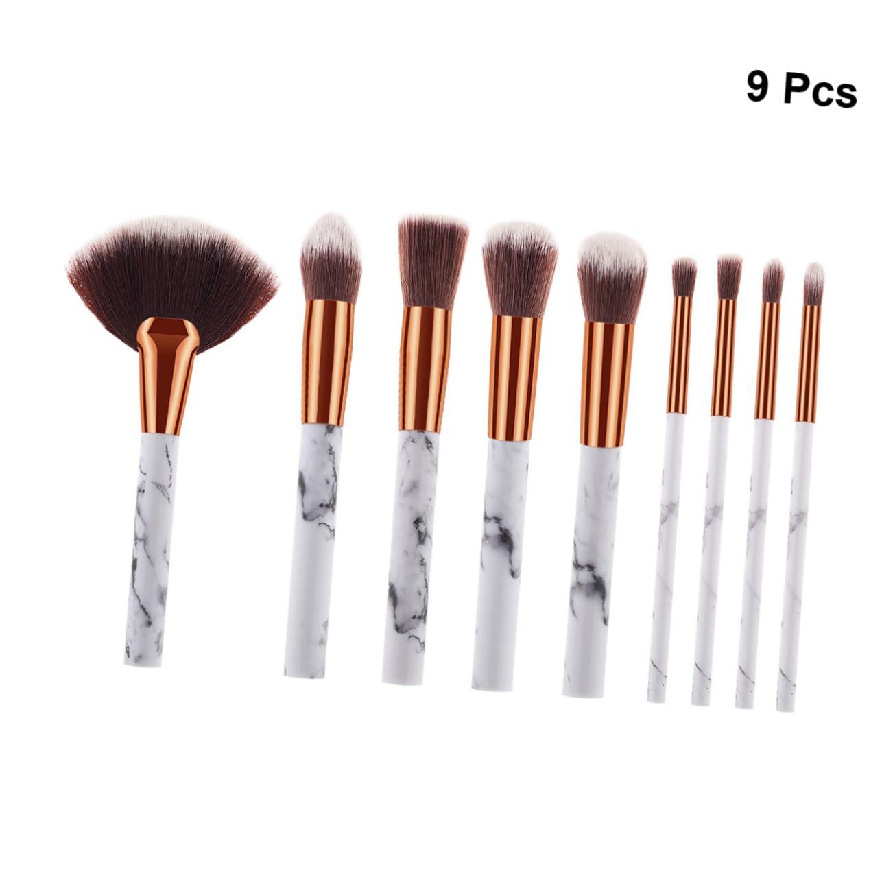 MAGICLULU Set Di 3 Pennelli Per Il Trucco Pennello Triangolare Per Fard Setole in Nylon Anti-perdita Facile Da Pulire Ottimo Per Luso Quotidiano E Per La Sperimentazione T-09-002 9 Pezzi*3