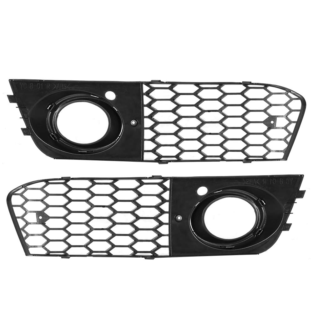 Copertura per Fendinebbia Cornice per Lampada Griglia in Rete Copertura in Rete Copertura per Fendinebbia Stile RS per Auto Per Veicolo Adatto per B8 2009-2011(Galvanotecnica