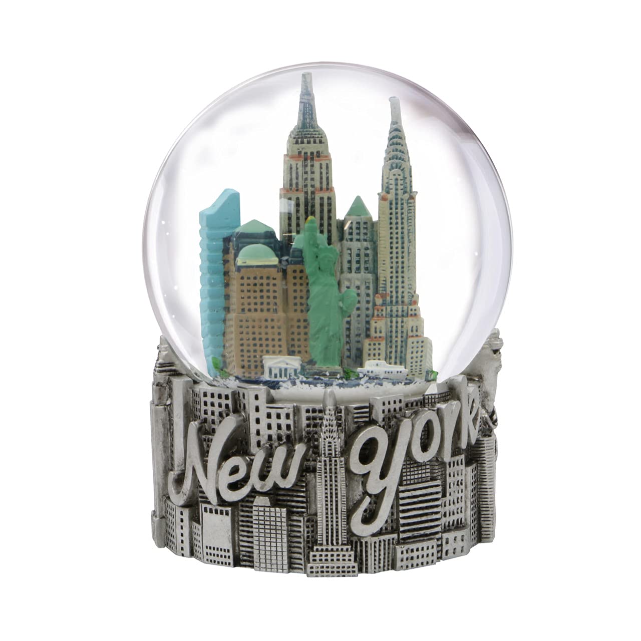 New York Silver Lined 80mm Snow Globe