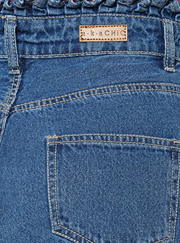 Image of AKA CHIC Women Flare Fit High Rise Cotton Non Stretchable Jeans