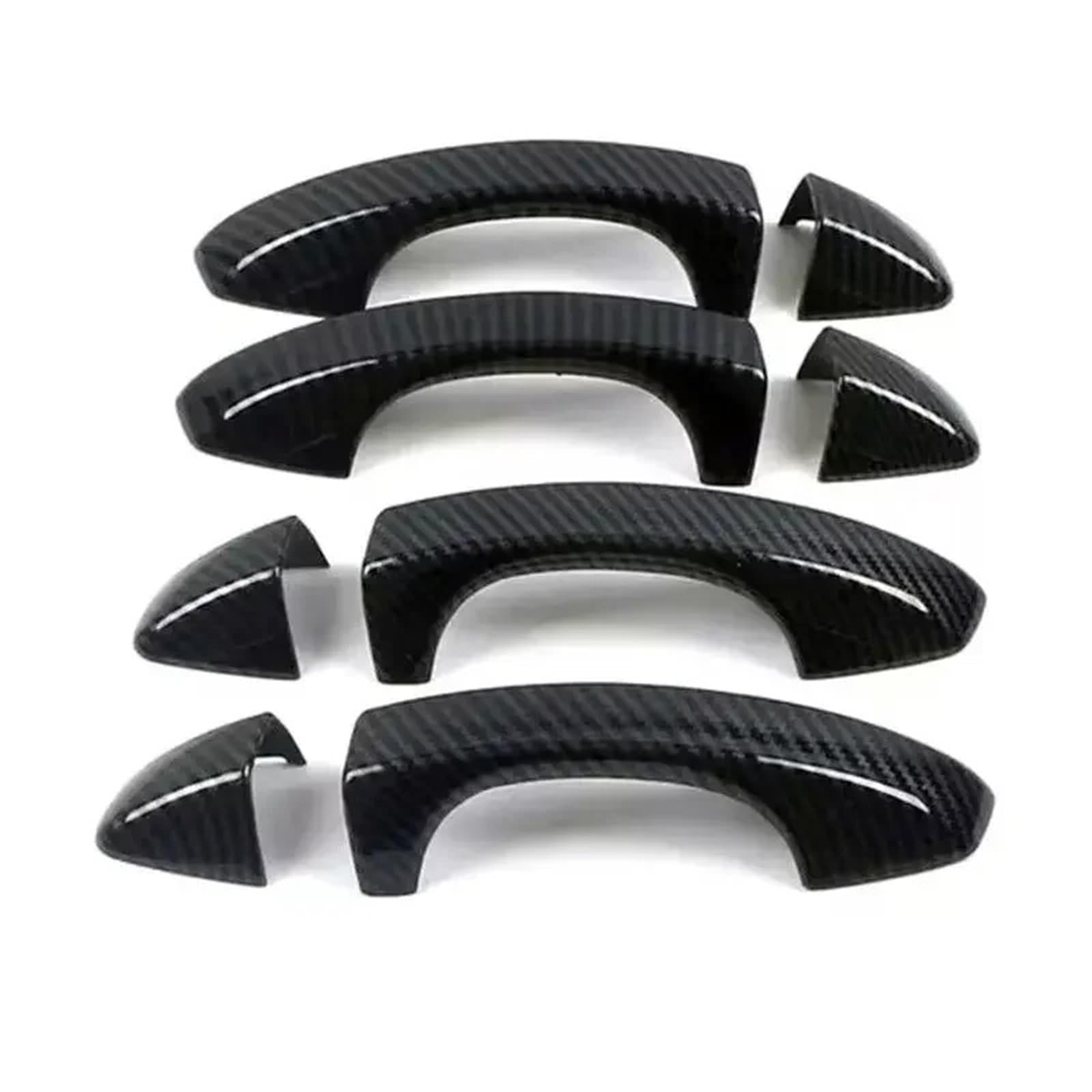 DUDUYANG Car Outside Door Handle for Skoda for Octavia for A7 2014-2019 Car Sticker Carbon Chrome Black Silver Exterior Door Handle Moulding Cover Trim Accessories