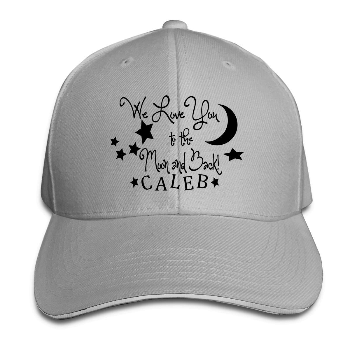 I Love You to The Moon and Back Baseball Cap Unisex Golf Hats Adjustable Plain Cap Black