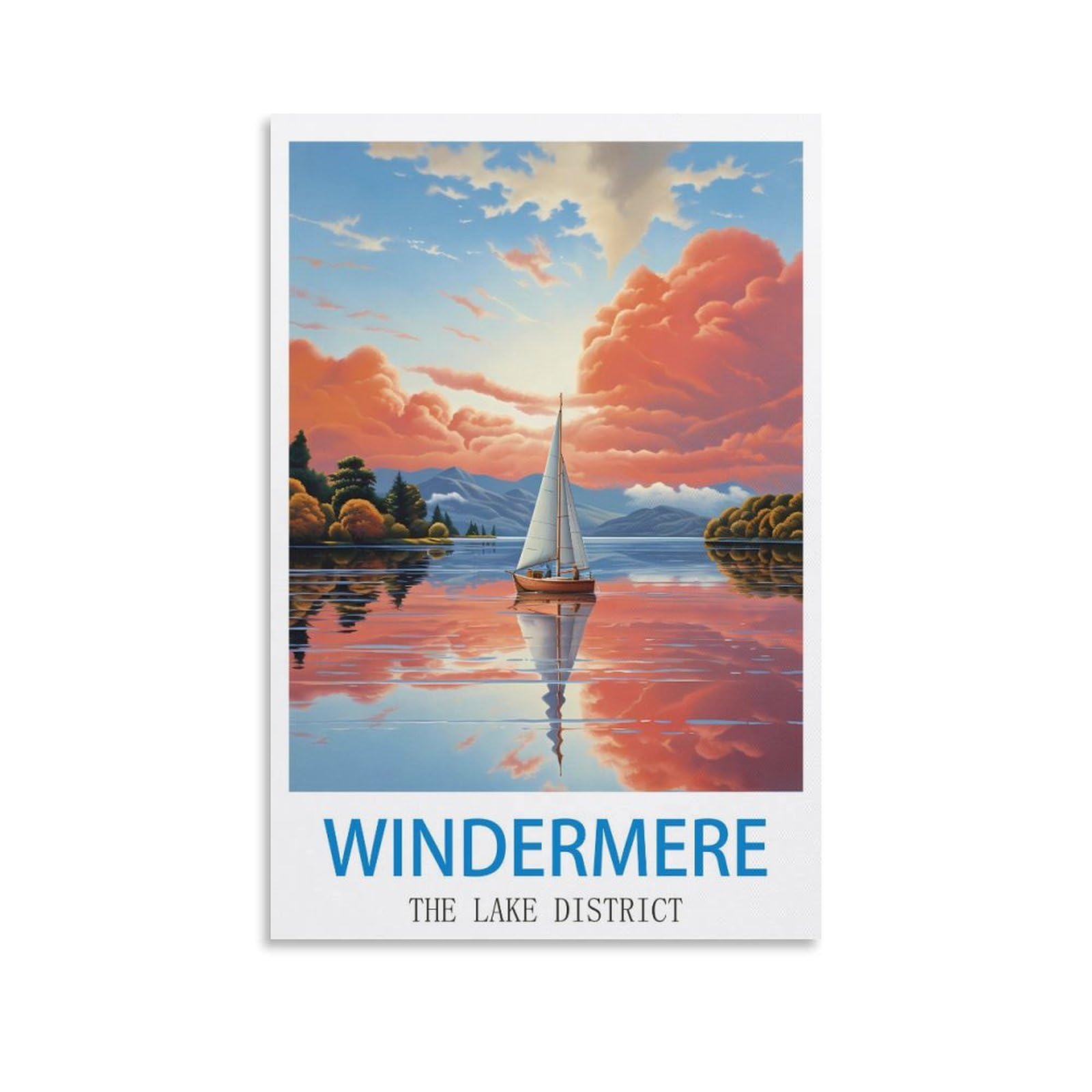 Casse-tête pour Adultes, Windermere Les Casse-têtes Difficiles du Lake District pour Une soirée Jeux en Famille, décoration intérieure 70x100cm