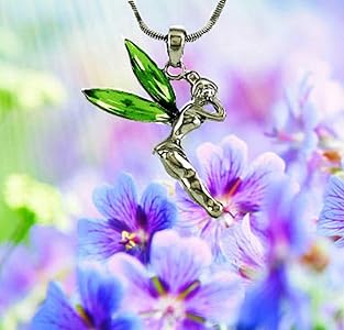 Amazon.com: DianaL Boutique Silvertone Fairy Tinkerbell Pendant