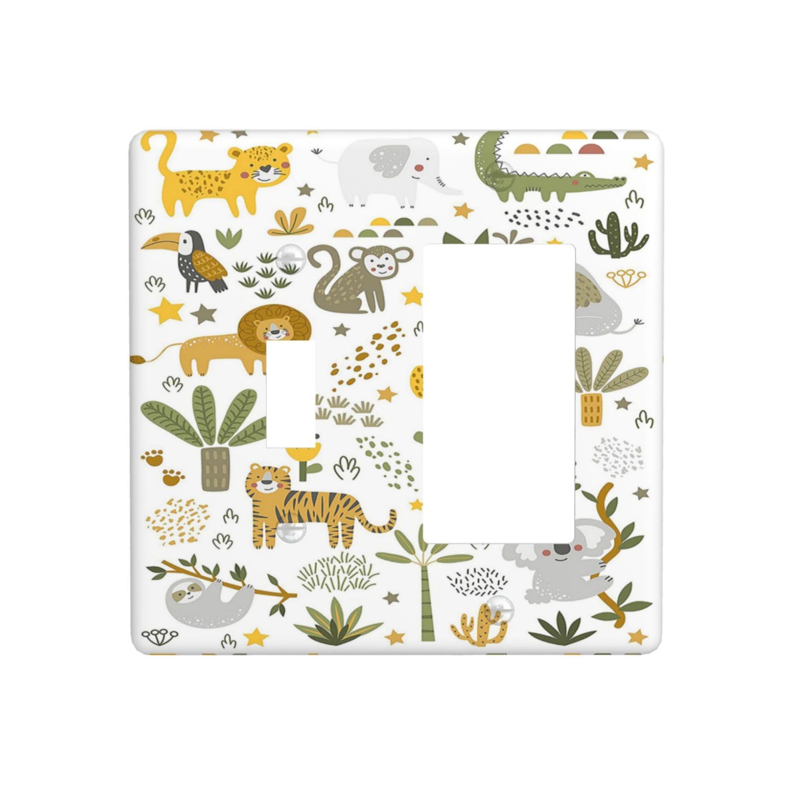 Plaque d'interrupteur décoratif 1 bascule combo pour chambre bébé et enfant