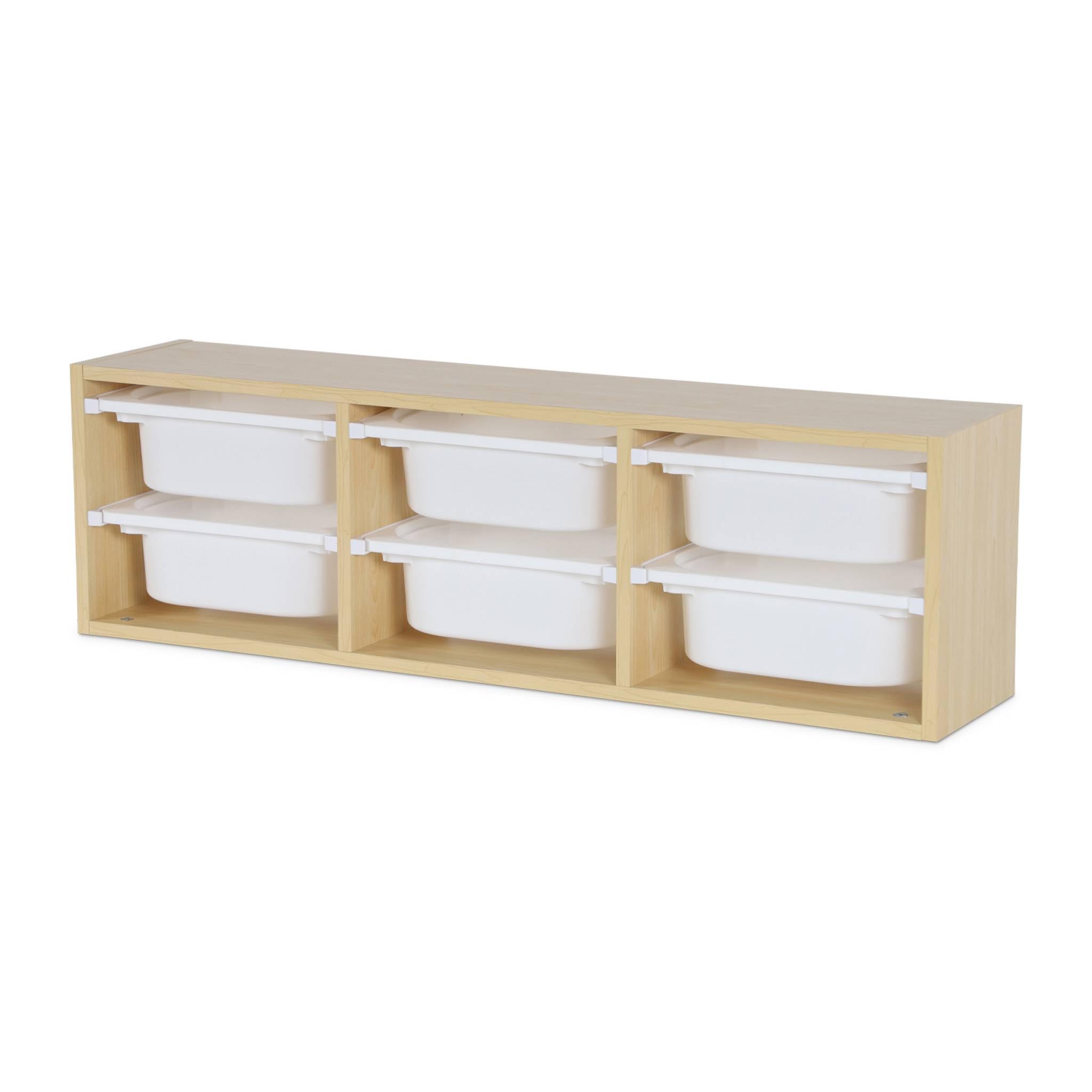 Sweeek Unidad de almacenamiento para niños 6 cubos Sora Natural 97.5x21x29.4 cm
