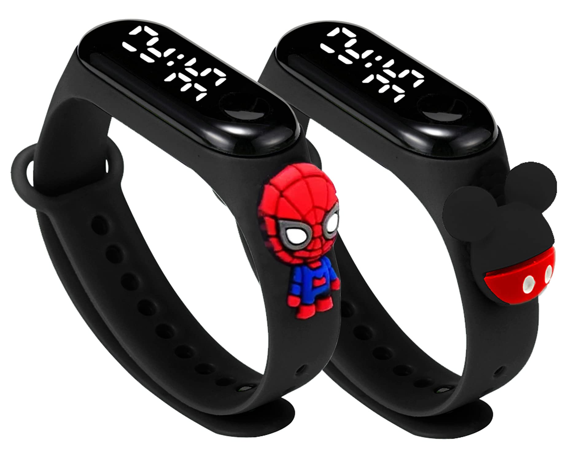 Time Up Digital Dial Spidy Combo of 2 Cartoon Waterproof LED Kids Watches for Boys & Girls-M5KIDZ-BS (Blacks-Black) (B09CNS8QZ1) Amazon Price History, Amazon Price Tracker