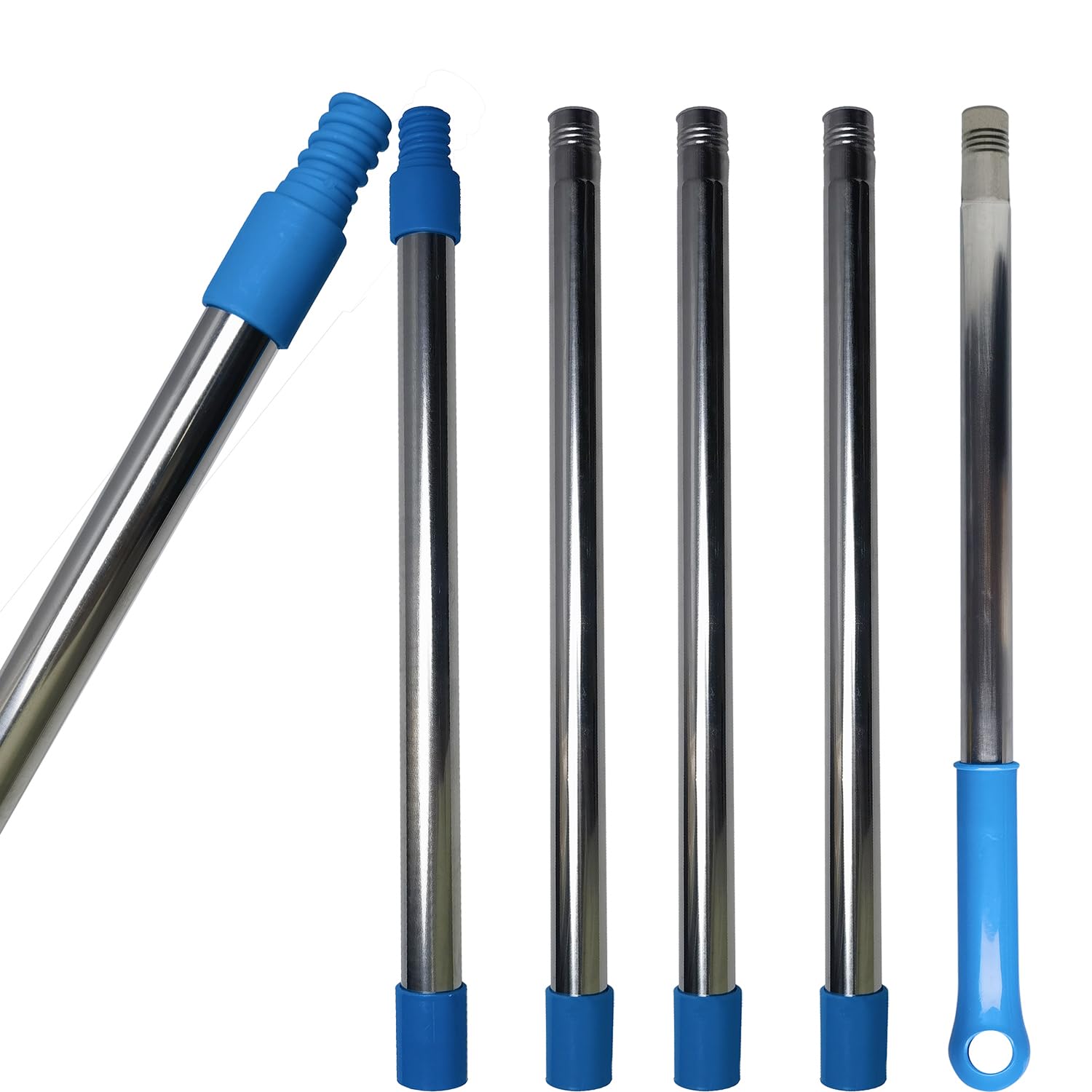 5 PCS 2.6 to 6.5 Ft Extension Pole, Paint Roller Extension Poles for Hand Drywall Sander Wall Cleaning and Polishing Paint Roller Brushes