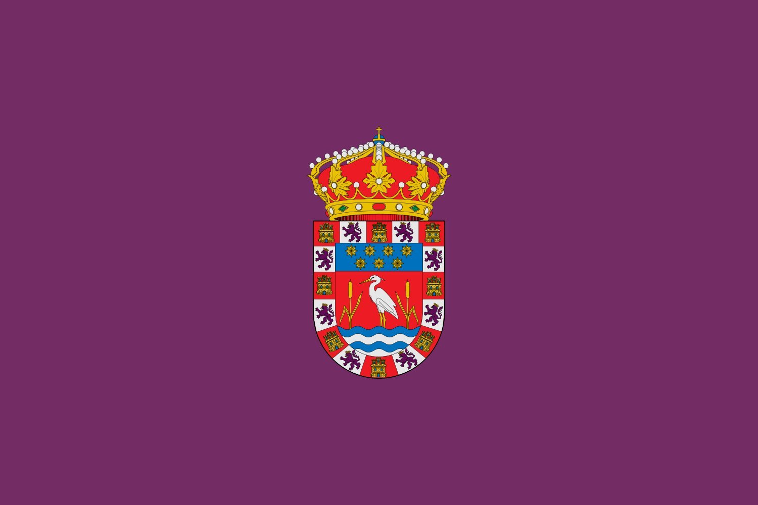 Drapeau large Bocigas anti-usure pour mât exposé Castilla y León