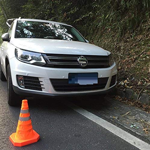 Cartman 4 Pack 15.5 Inch Collapsible Traffic Cones, Safety Road Parking Cone For Traffic Control, Driving Construction Cones With Reflective Strips Collar, Orange #TOP3