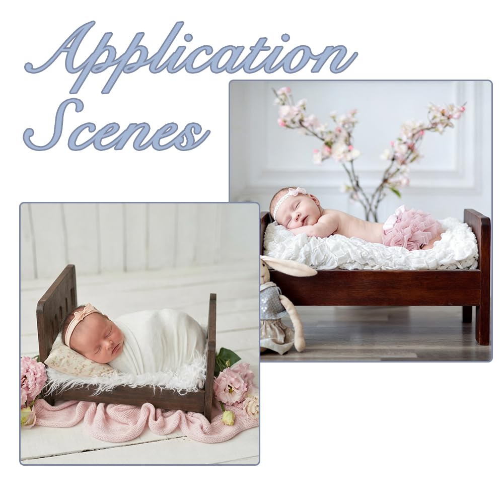 DICOSMETIC 1 mini lit rustique en polyéthylène - En noix de coco - Marron - Pour séance photo de bébé - 38 x 40 x 5 cm - Accessoire de photographie pour bébé
