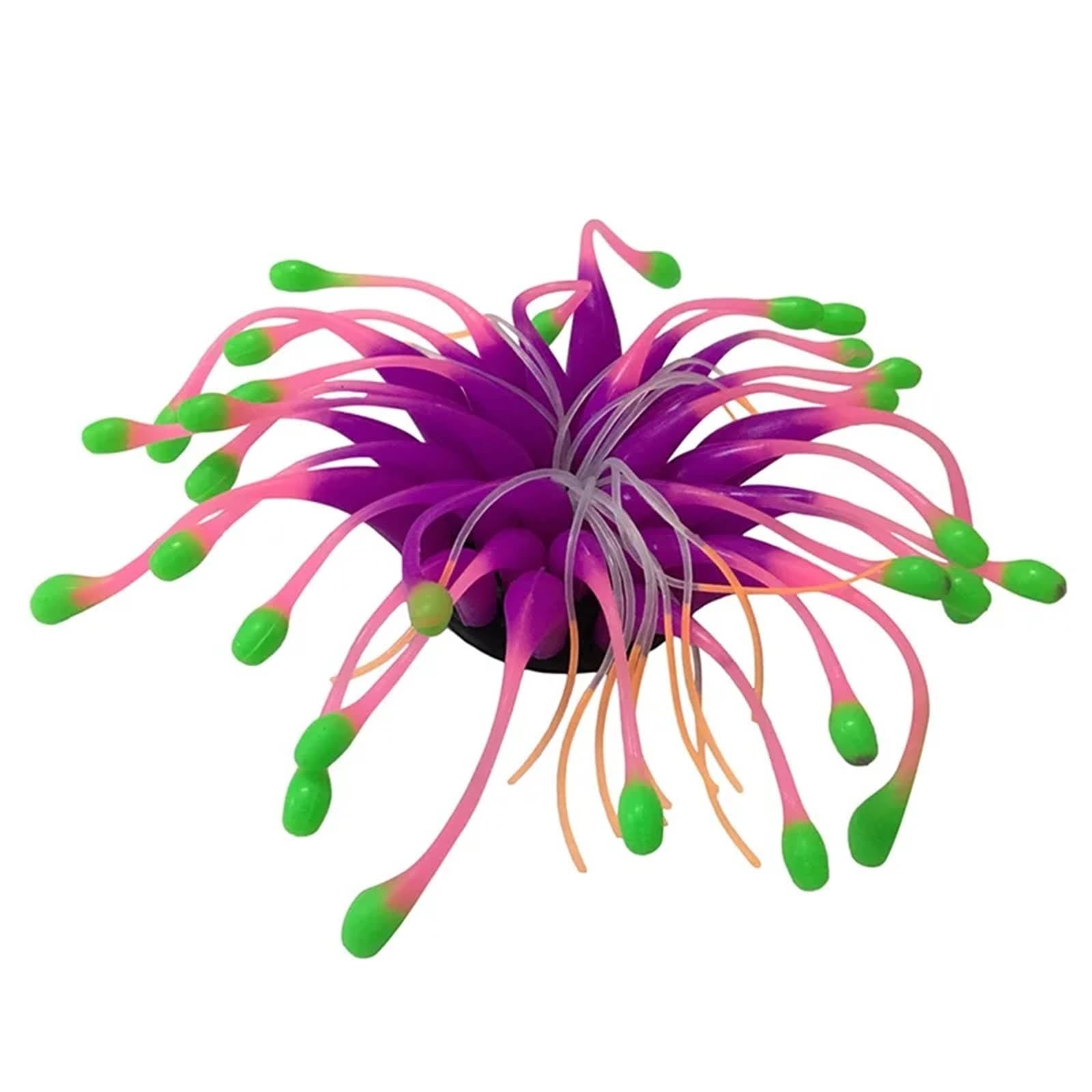 Plantas Artificiales Acuario Simulación de Coral Artificial Brillante for Acuario, Decoraciones Brillantes, Adornos de Plantas de Algas Marinas(Style 1 - Yellow)