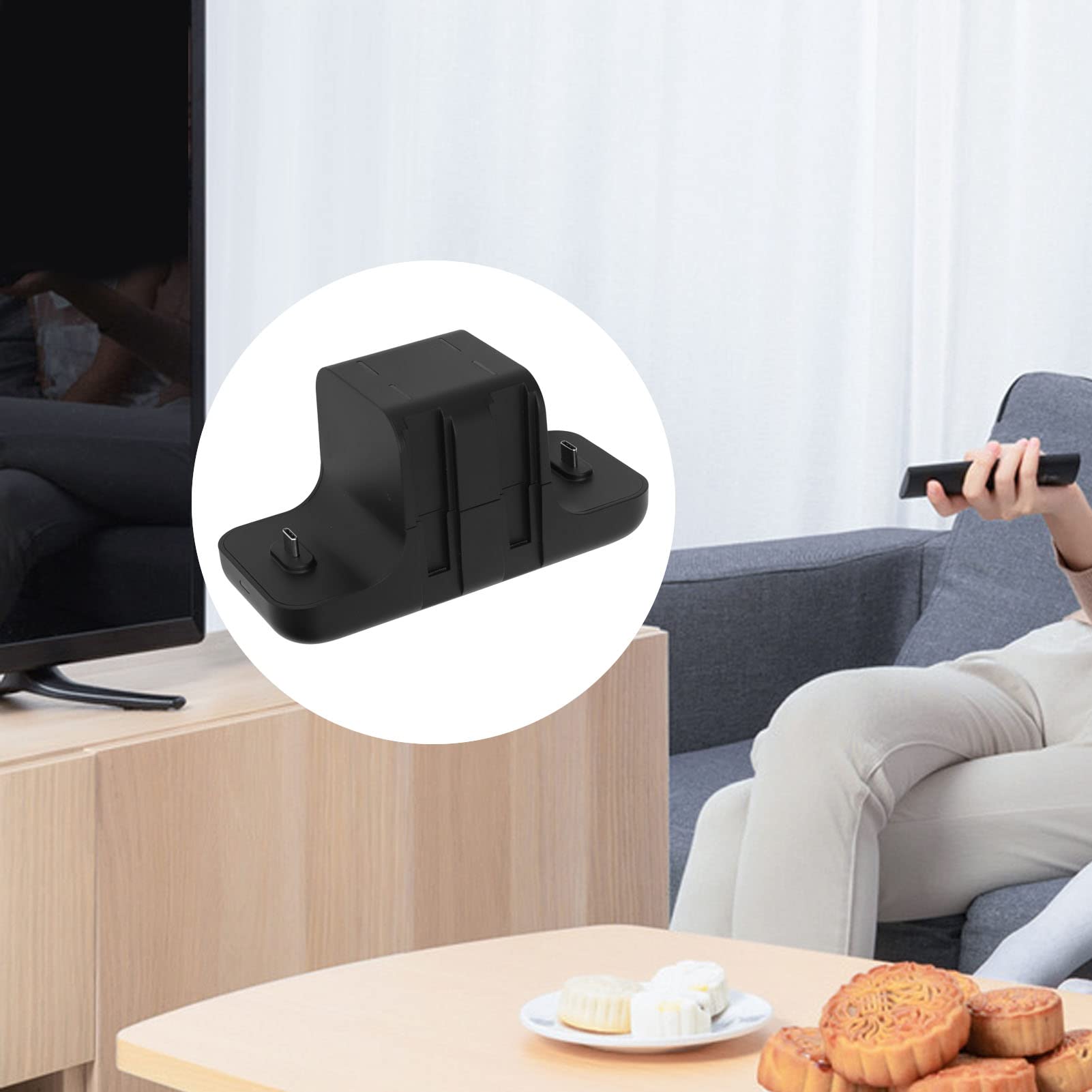 Stazione di Ricarica Multipla per Switch, 6 in 1 Caricatore per Console e Joypad Antiscivolo, Docking Station per Accessori Switch Pro