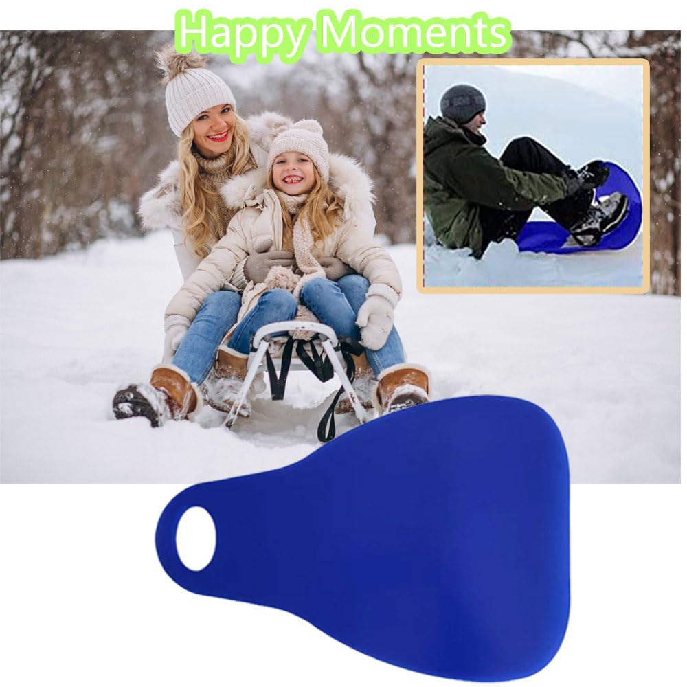 Luge Enfant avec poignée, Luge pour Les Sports d'hiver en extérieur, Les Sports de Neige, l'herbe et Le Sable (45 x 65 cm, Bleu)