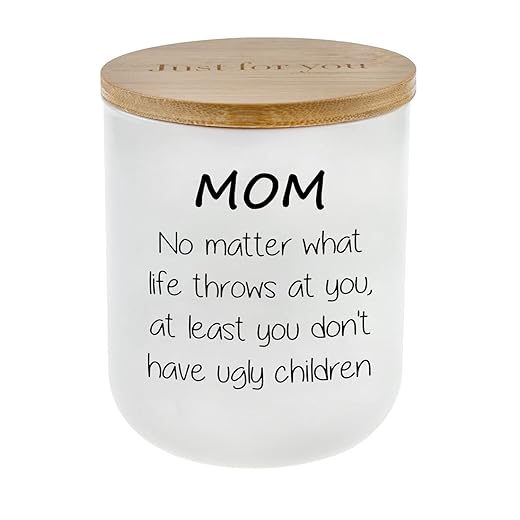 Lihome Mothers Day Gifts from Daughter Son - Birthday Gifts for Mom, Best Mom Ever Gifts, Funny Mothers Day & Birthday & Thanksgiving & Christmas Gifts, Vanilla Coconut Candles(11.5oz)