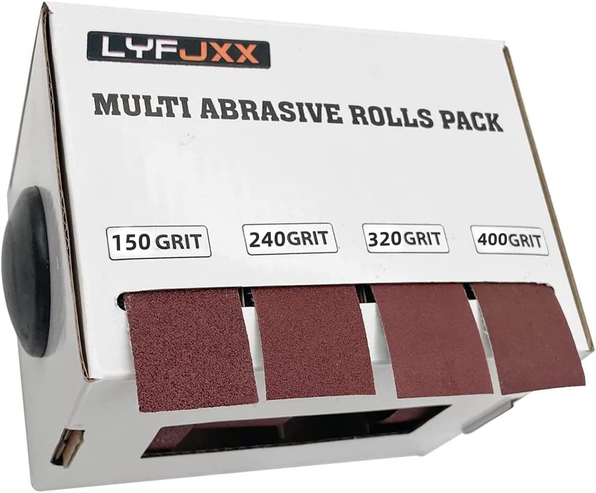 Emery Cloth Roll, 4 Grits Abrasive Sandpaper Rolls Long Abrasive Sand