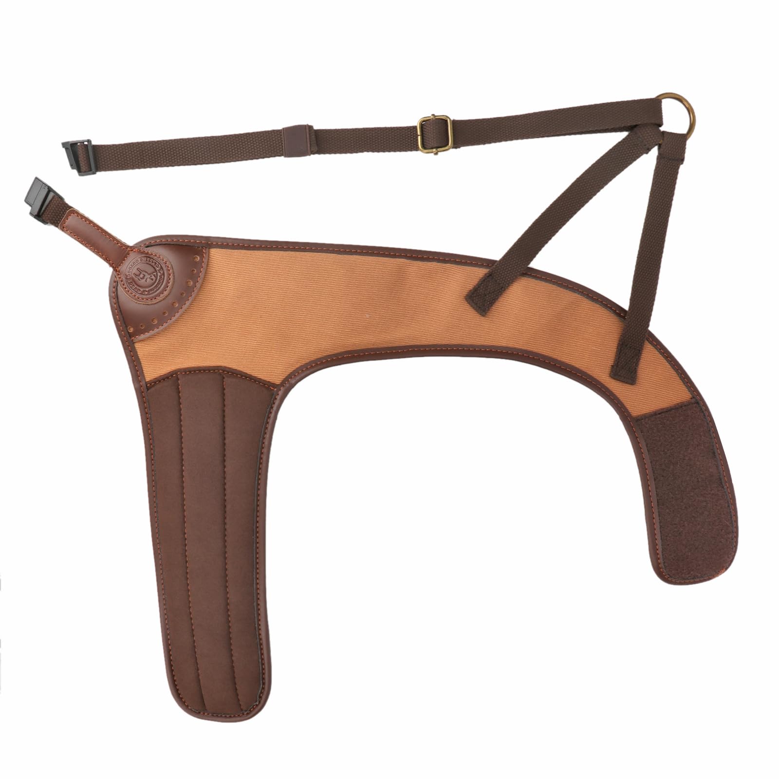 Almohadilla de retroceso de hombro de piel de lona ajustable para escopeta de rifle, almohadillas a prueba de golpes para deportes, tiro, caza