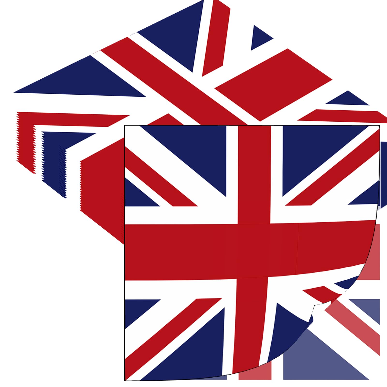 Union Jack Paper Napkins,16 Pack UK Party Union Jack Serviettes,UK GB Napkin Supplies Britain for Street Party Decor,National Events Serviettes Decoration