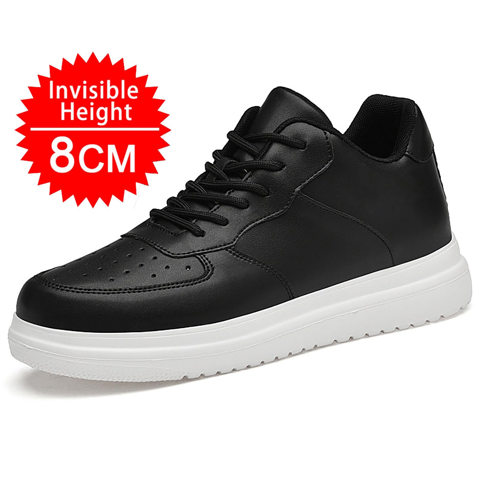 Zapatos con Alzas para Hombre, Unisex, de 6/8/10 cm, Altura Ajustable, Informales, Antideslizantes, Transpirables, con Cordones, para Mayor Altura y Estilo Casual Diario_3
