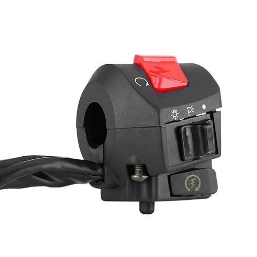 Miniatura 8 de Interruptores de manillar de motocicleta, intermitentes, bocina, controles de faros delanteros, botones de control universales para motocicletas