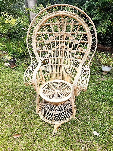 Rattan Peacock Chair, Gold, 58*40*30 #TOP5