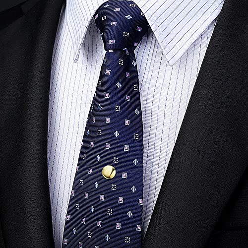Jstyle 8Pcs Tie Clips For Men Tie Tack With Chain For Wedding Business Accessories Black Silver Gold Tone Tie Pin Clips #TOP7
