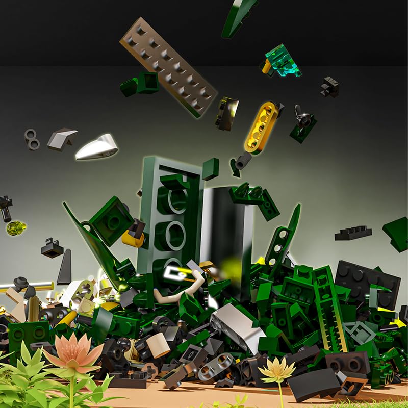 Image of SKY LINE OCEAN Mechanical Crocodile Building Set - 996 PCS Light-Up Wild Animal Model with Display Stand, Articulated STEM Construction Toy, Compatible Bricks Collectible Gift for Kids Teens & Adults