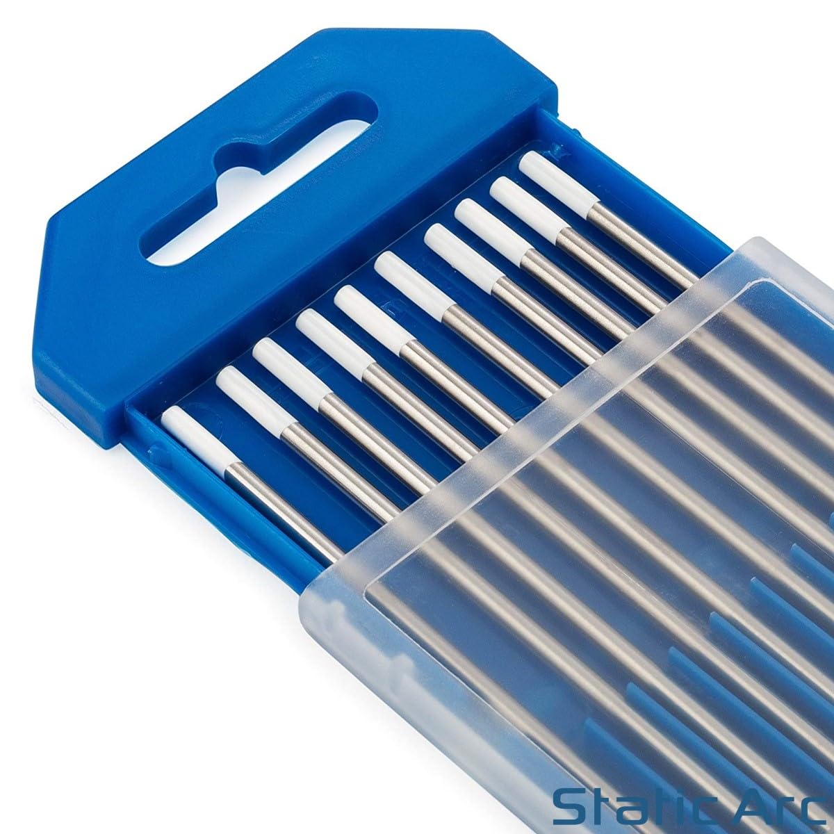 10x TIG Welding Tungsten Electrode Tips Blue/Gold/Green/Grey/RED/White 1.6/2.4/3.2mm (White 0.8% Zirconiated, 3.2mm)